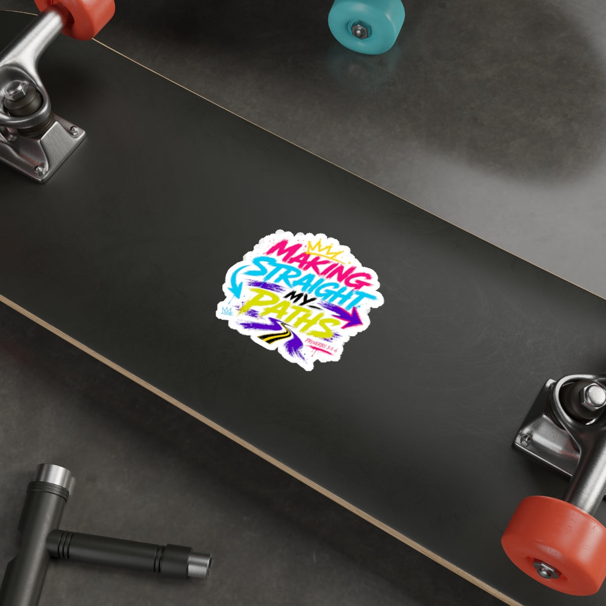 Making Straight My Paths Christian Sticker | Proverbs 3:5-6 Bible Verse Sticker | Faith-Based Laptop Sticker | Christian Water Bottle Decal | Scripture Sticker