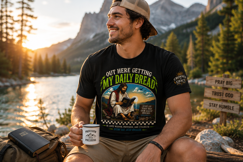 My Daily Bread Christian Shirt | Matthew 6:11 Faith Tee | Crowned by Grace