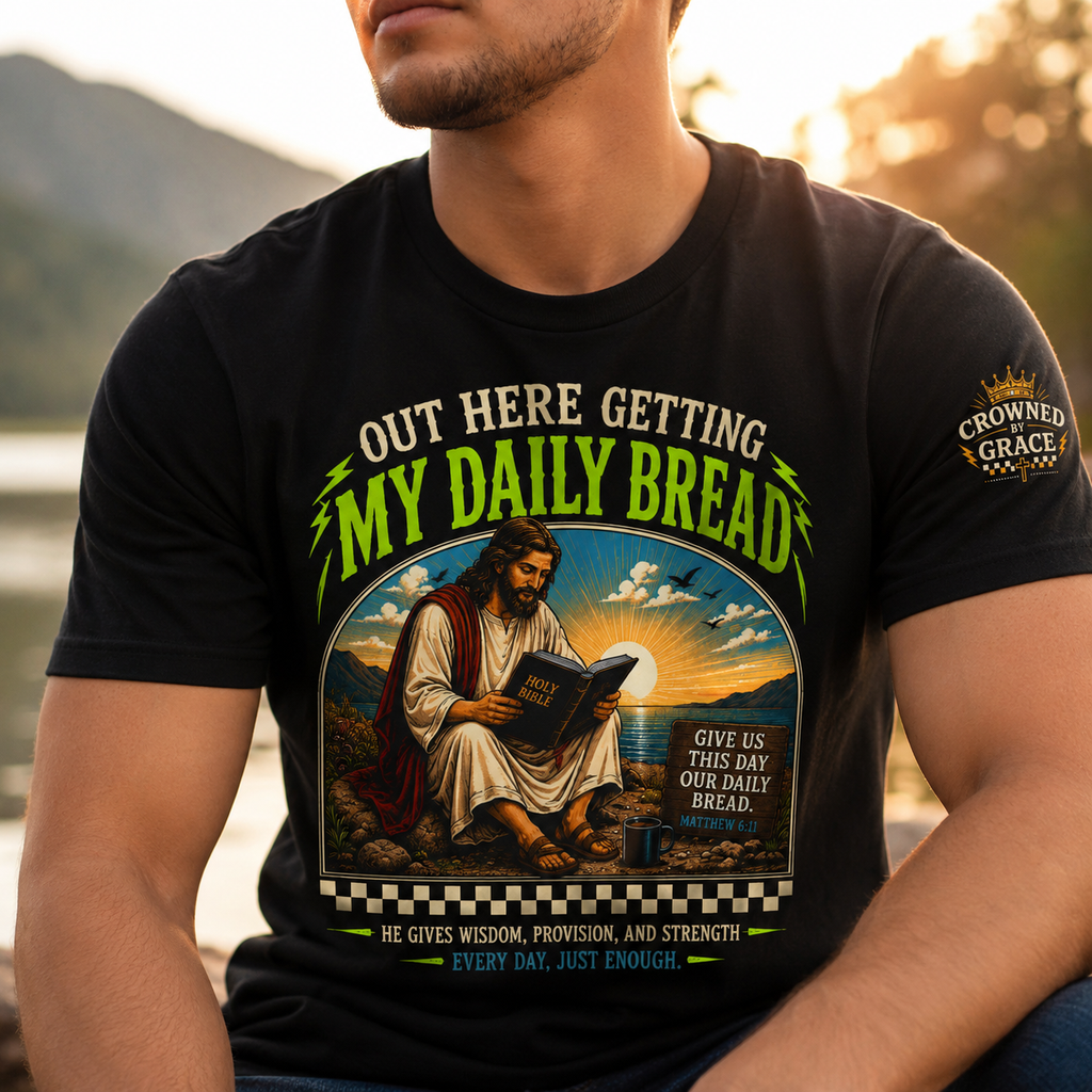My Daily Bread Christian Shirt | Matthew 6:11 Faith Tee | Crowned by Grace