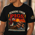Sending Them to the Pigs Shirt | Luke 8:32 Christian Graphic Tee | Faith Streetwear Shirt | Bella Canvas 3001 | Crowned by Grace