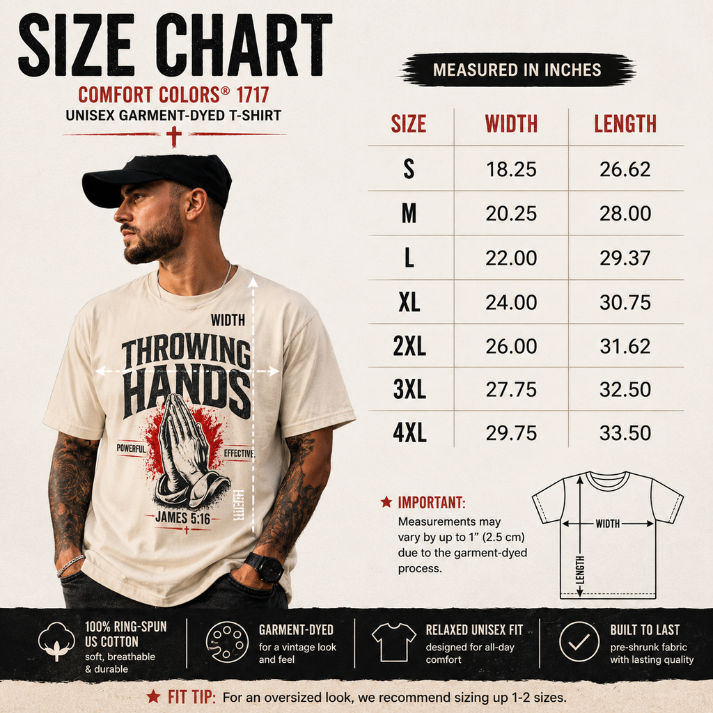 Throwing Hands Prayer Shirt Premium | James 5:16 Christian Tee | Powerful Effective Prayer Shirt | Faith Streetwear by Crowned by Grace