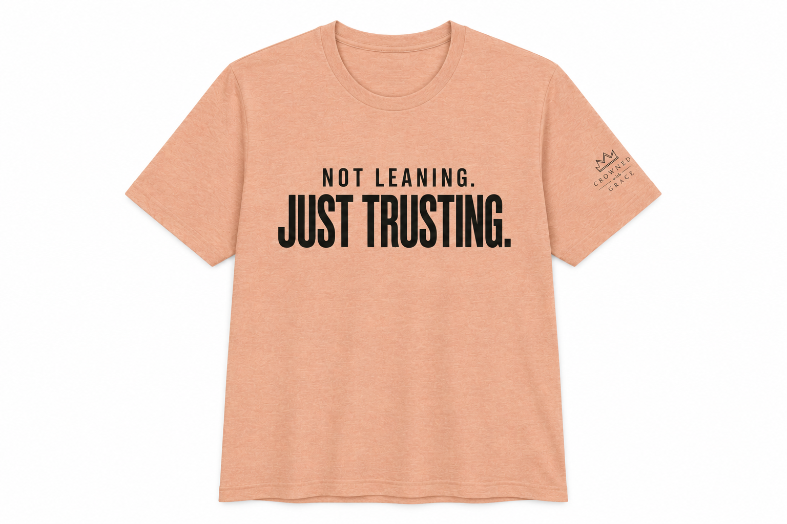 Christian Shirt Not Leaning Just Trusting Tee, Proverbs 3:5 Shirt, Faith Based Apparel, Trust God Shirt, Minimalist Christian Tee