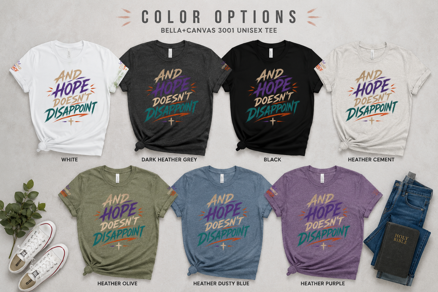 Rejoicing In My Suffering Shirt | Romans 5 3 5 Christian Tee | Hope Doesnt Disappoint | Faith Streetwear Shirt