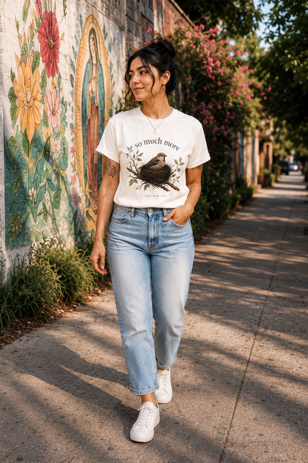 So Much More Matthew 6:26 Christian T-Shirt | Faith Based Graphic Tee | Bella Canvas 3001 Inspirational Shirt | Crowned by Grace