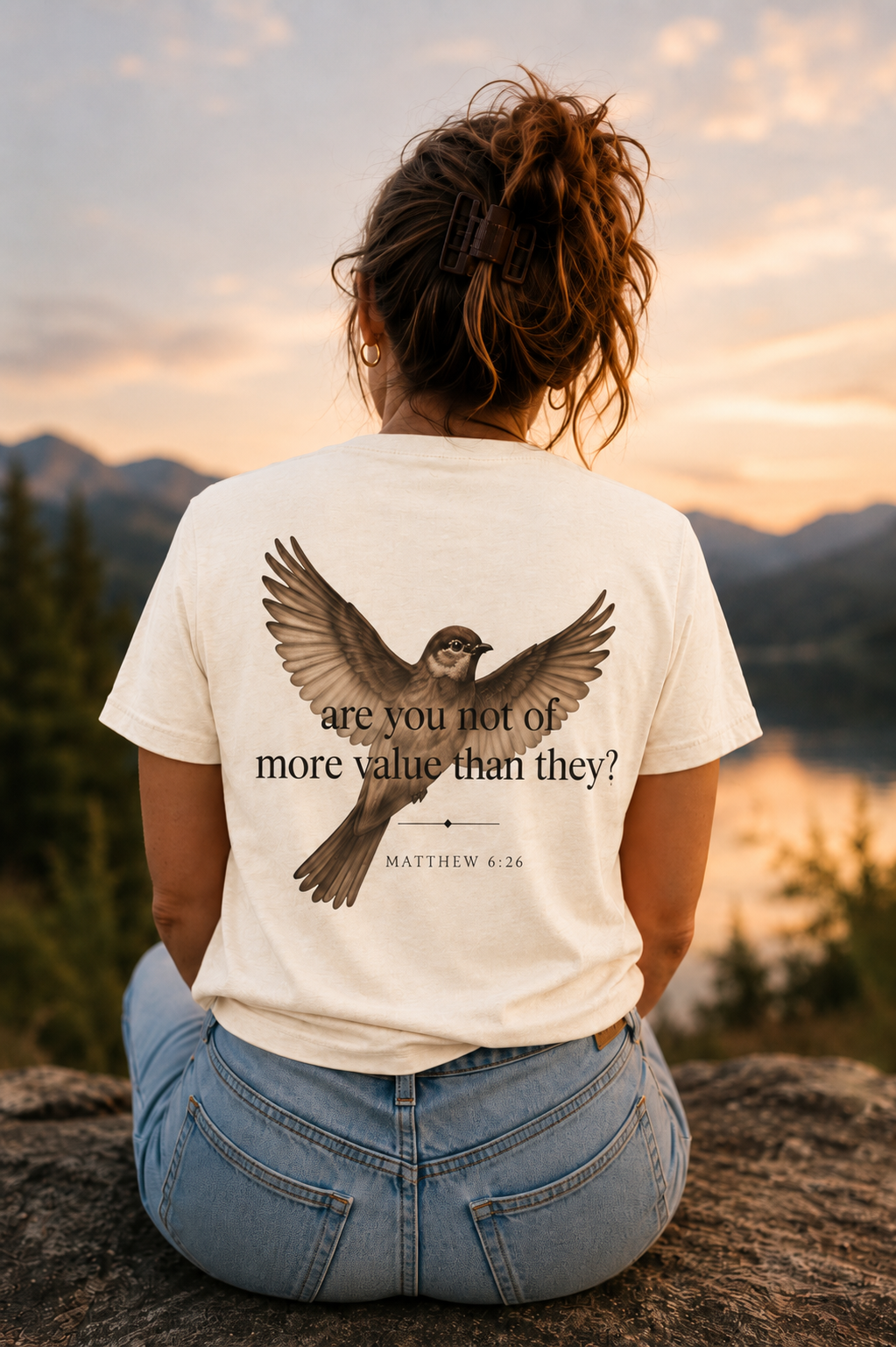 So Much More Matthew 6:26 Christian T-Shirt | Faith Based Graphic Tee | Bella Canvas 3001 Inspirational Shirt | Crowned by Grace