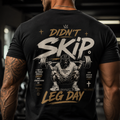 Didn’t Skip Leg Day Christian Gym Shirt | Philippians 4:13 Faith Workout Tee | Christian Fitness Apparel | Gym Motivation Shirt | Crowned By Grace