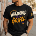 Not Ashamed of the Gospel Christian Shirt | Romans 1:16 Faith Based Graphic Tee | Bold Christian Streetwear | Crowned By Grace