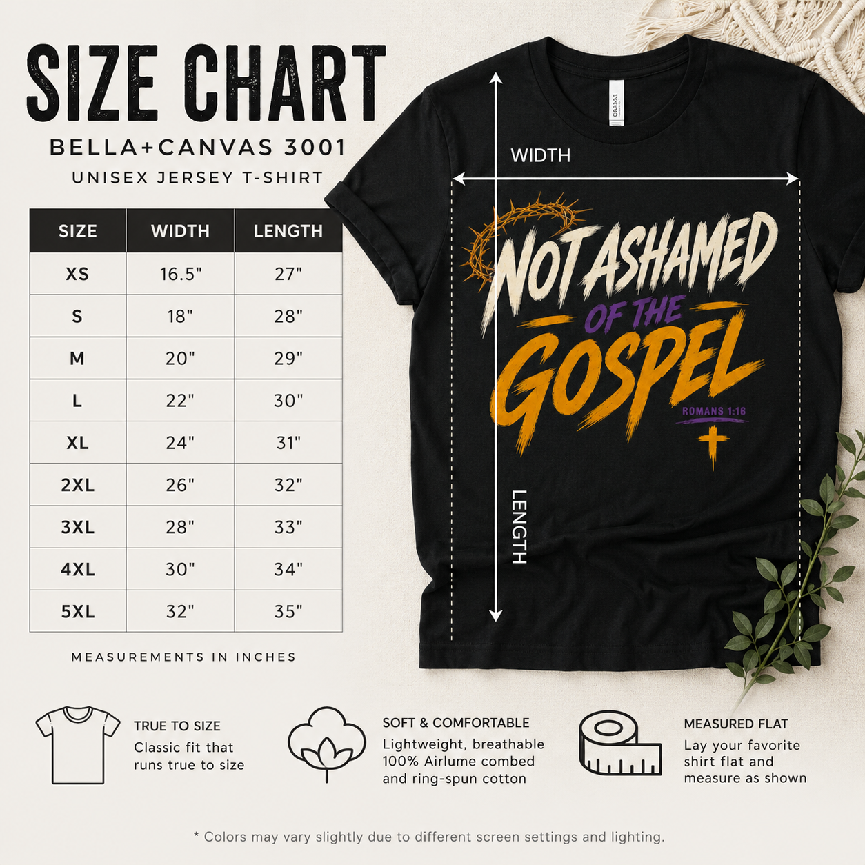 Not Ashamed of the Gospel Christian Shirt | Romans 1:16 Faith Based Graphic Tee | Bold Christian Streetwear | Crowned By Grace