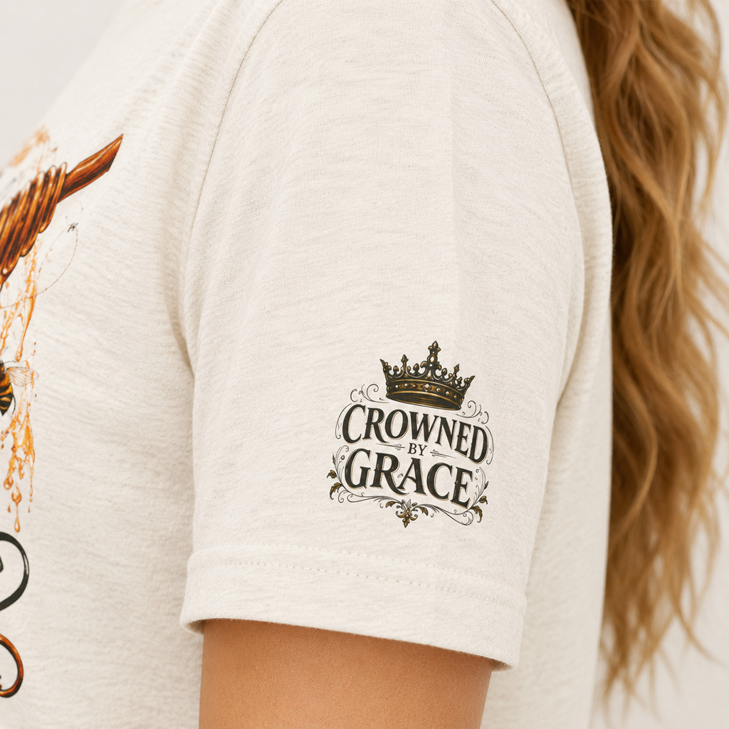 Wisdom Like Honey Christian Shirt | Proverbs 24:13-14 Bible Verse Tee | Faith Inspired Honeycomb Christian Graphic T-Shirt
