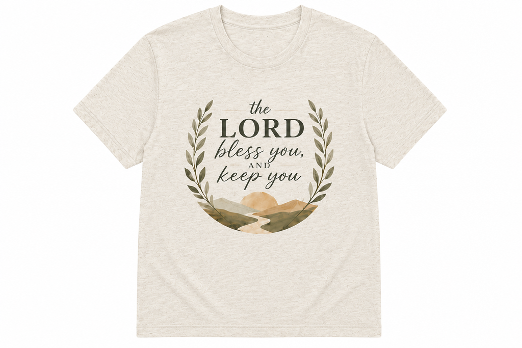 The Lord Bless You and Keep You Shirt | Numbers 6:24-26 Christian T-Shirt | Faith-Based Graphic Tee | Christian Gift | Bella Canvas 3001