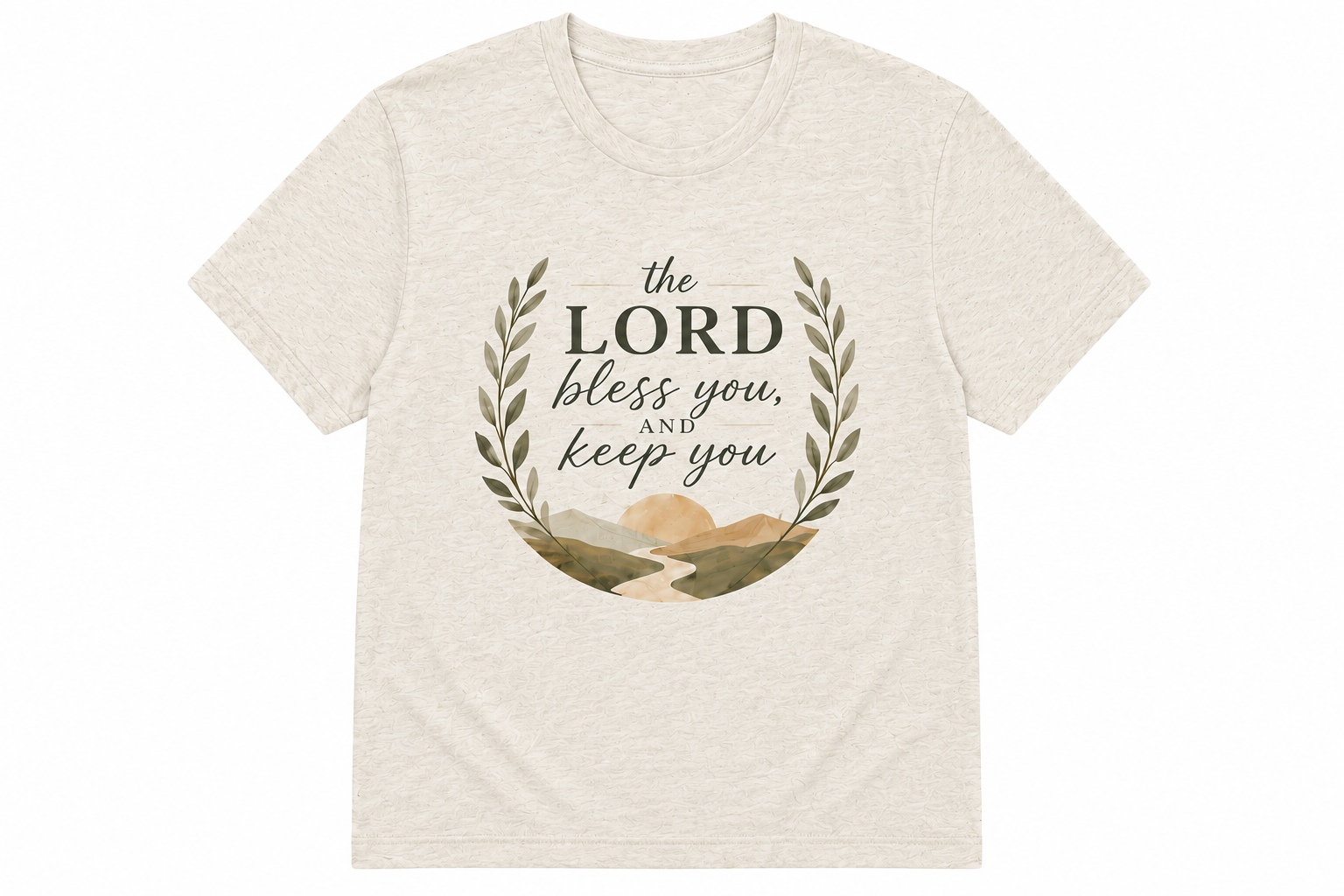 The Lord Bless You and Keep You Shirt | Numbers 6:24-26 Christian T-Shirt | Faith-Based Graphic Tee | Christian Gift | Bella Canvas 3001