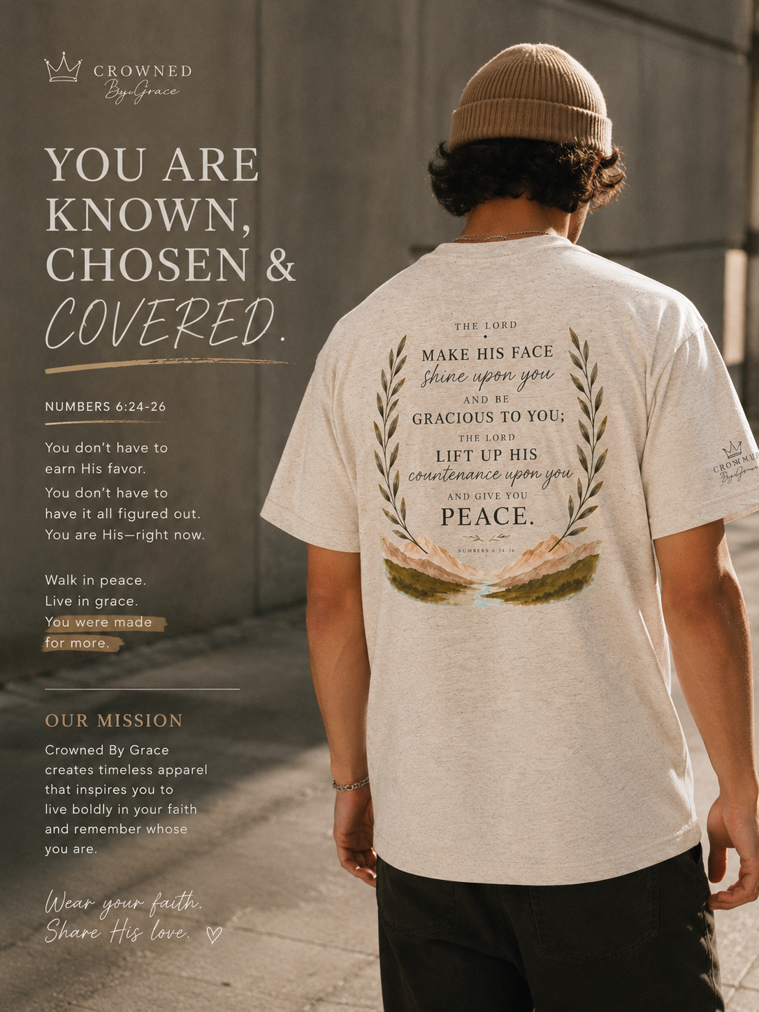 The Lord Bless You and Keep You Shirt | Numbers 6:24-26 Christian T-Shirt | Faith-Based Graphic Tee | Christian Gift | Bella Canvas 3001