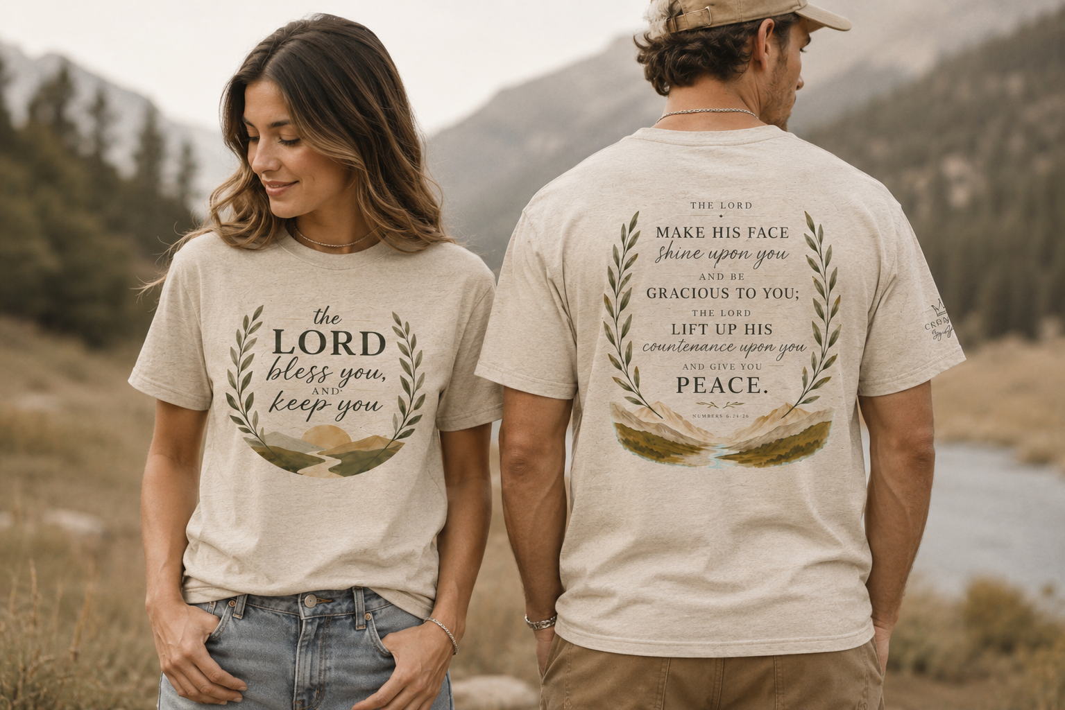 The Lord Bless You and Keep You Shirt | Numbers 6:24-26 Christian T-Shirt | Faith-Based Graphic Tee | Christian Gift | Bella Canvas 3001