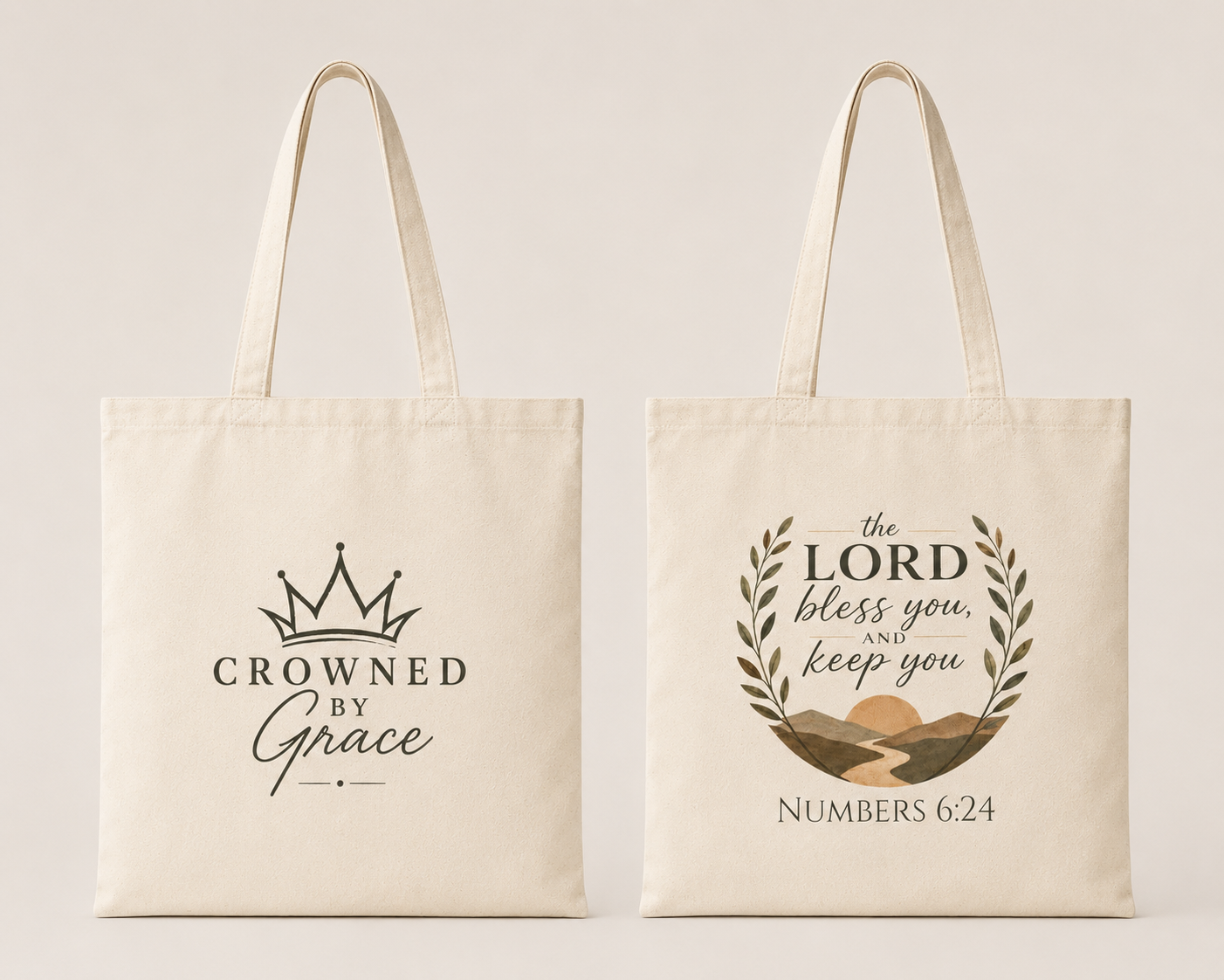 The Lord Bless You and Keep You Christian Tote Bag | Numbers 6:24 Bible Study Bag | Scripture Tote | Church Bag | Christian Gift for Women | Faith Canvas Tote