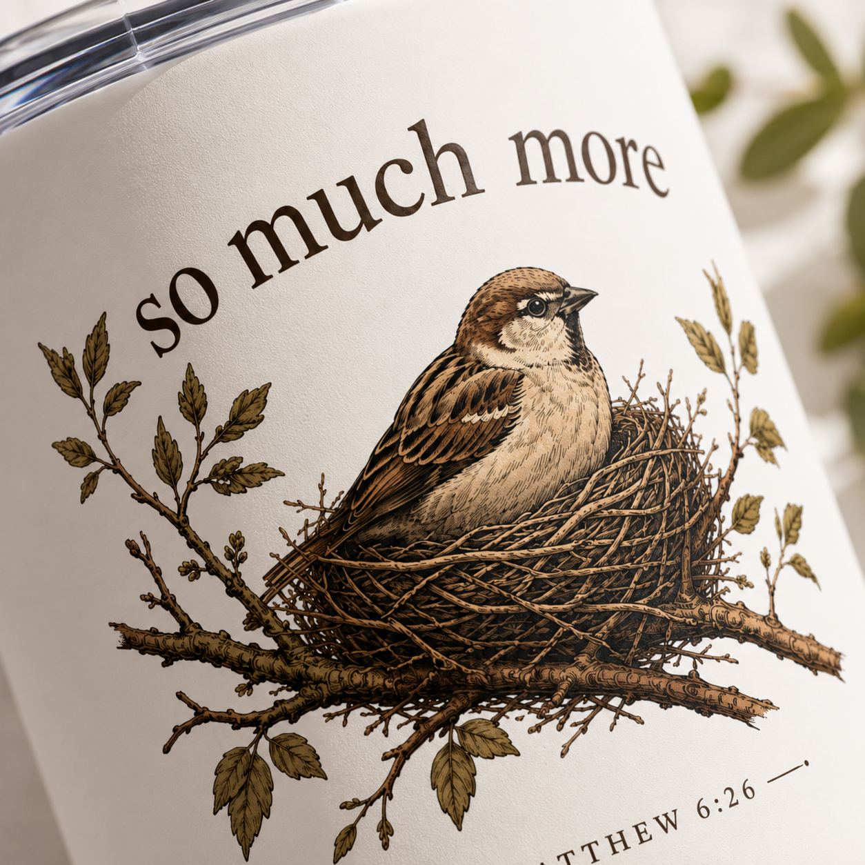So Much More Christian Travel Mug | Matthew 6:26 Scripture Coffee Mug | Faith-Based Coffee Cup | Christian Gift | Bible Verse Mug