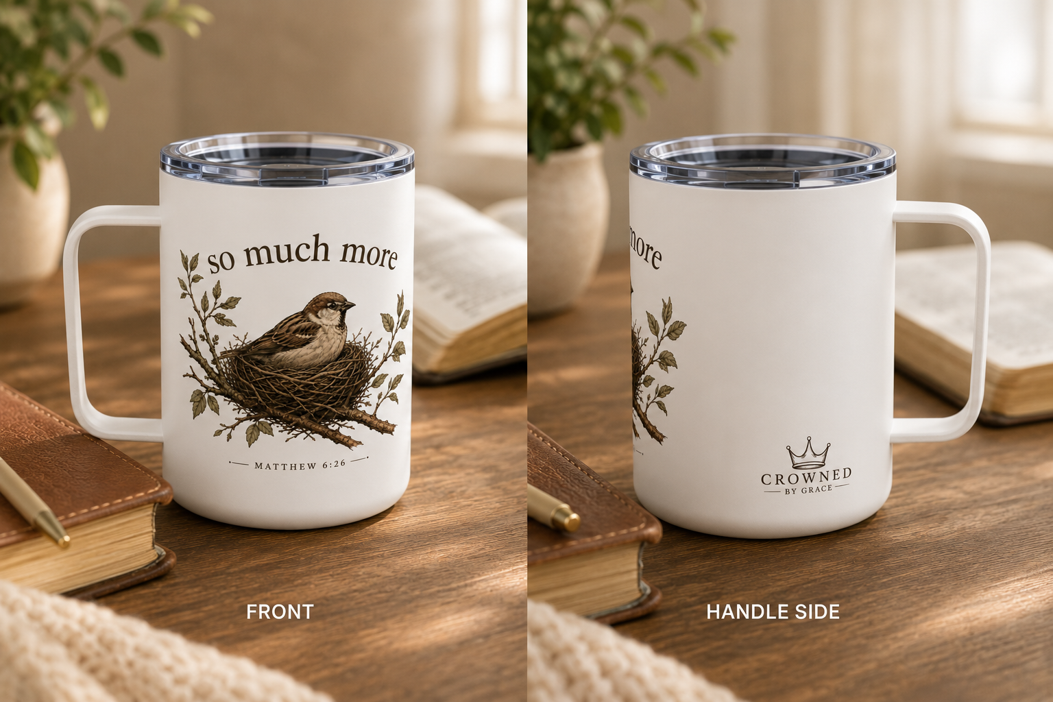 So Much More Christian Travel Mug | Matthew 6:26 Scripture Coffee Mug | Faith-Based Coffee Cup | Christian Gift | Bible Verse Mug