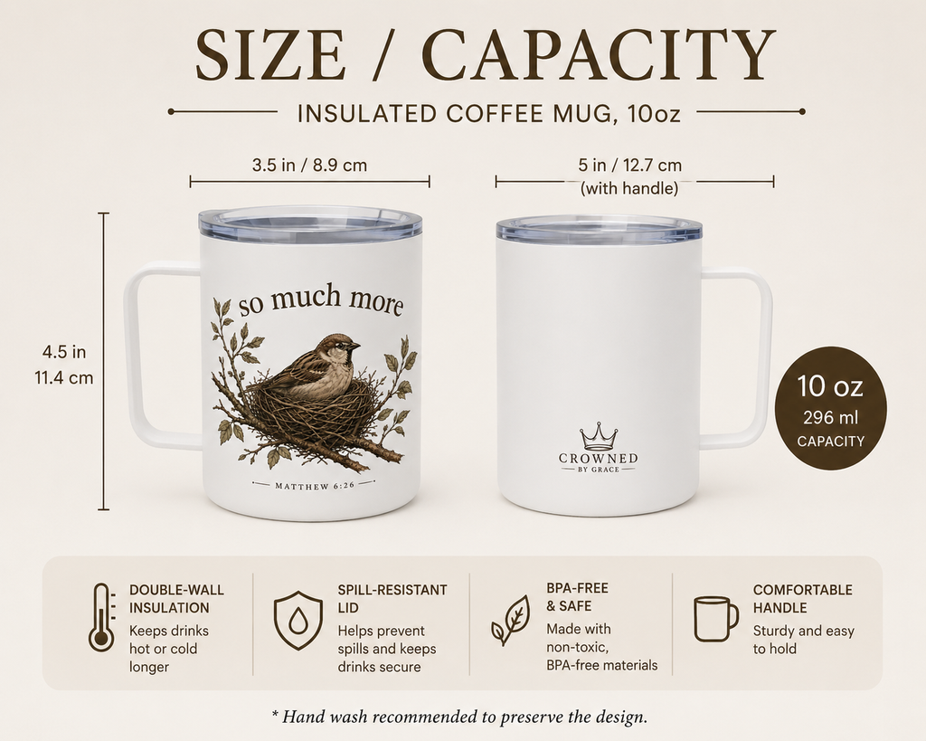 So Much More Christian Travel Mug | Matthew 6:26 Scripture Coffee Mug | Faith-Based Coffee Cup | Christian Gift | Bible Verse Mug
