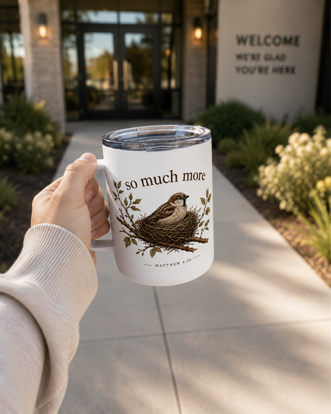 So Much More Christian Travel Mug | Matthew 6:26 Scripture Coffee Mug | Faith-Based Coffee Cup | Christian Gift | Bible Verse Mug