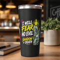 I Will Fear No Evil Christian Tumbler | Psalm 23 Bible Verse Tumbler | Faith-Based Travel Cup | Christian Gift | Insulated Coffee Tumbler