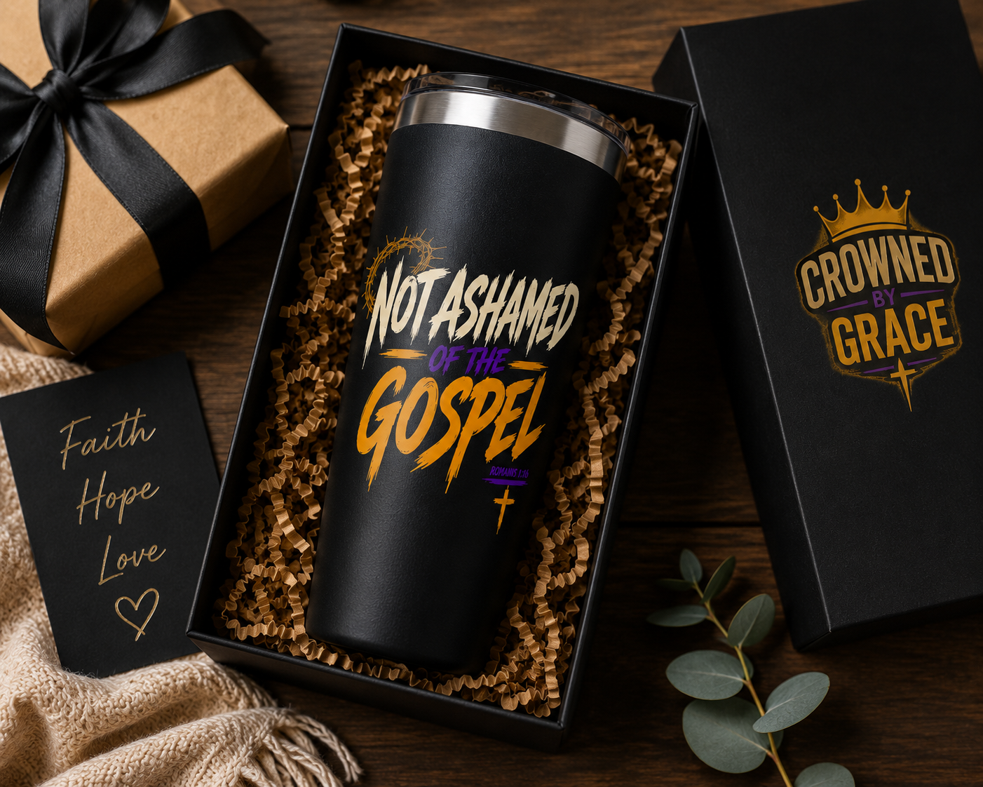 Not Ashamed of the Gospel Christian Tumbler | Romans 1:16 Bible Verse Tumbler | Faith-Based Travel Cup | Christian Gift | Insulated Coffee Tumbler