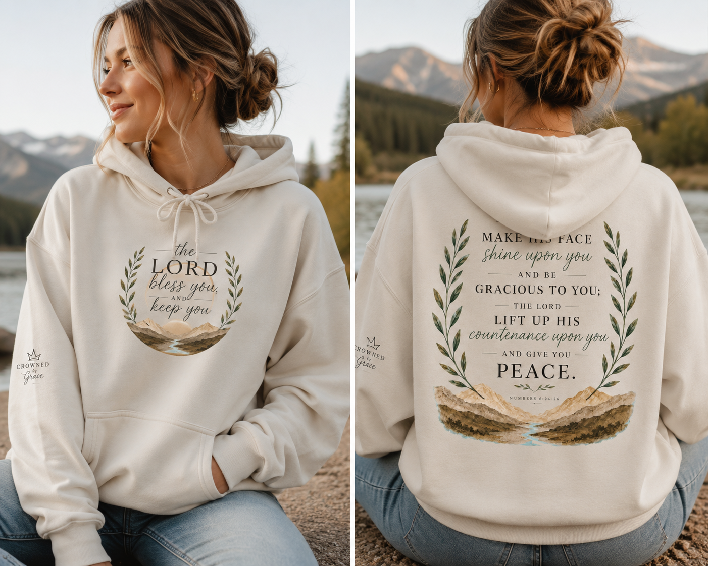 The Lord Bless You and Keep You Christian Hoodie | Numbers 6:24-26 Scripture Hoodie | Faith-Based Pullover
