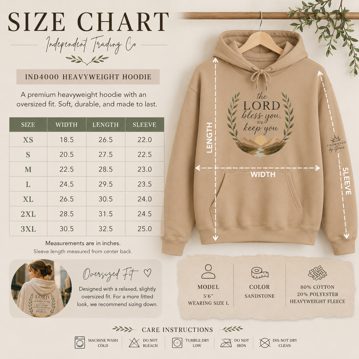 The Lord Bless You and Keep You Christian Hoodie | Numbers 6:24-26 Scripture Hoodie | Faith-Based Pullover