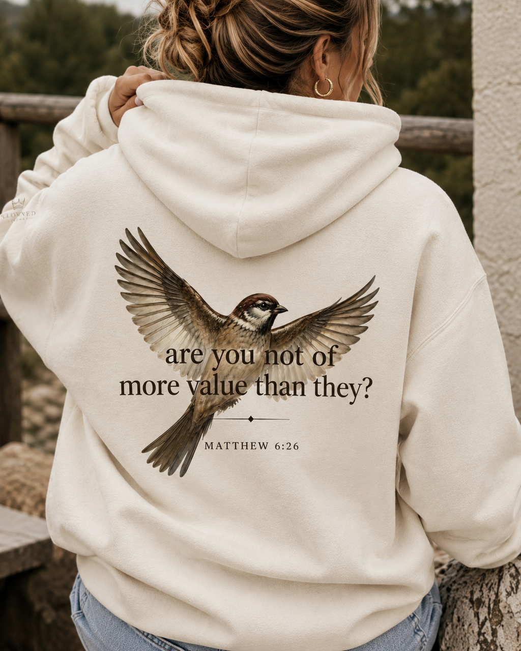 ￼So Much More Christian Hoodie | Matthew 6:26 Faith-Based Hoodie | Sparrow Bible Verse Hoodie | Christian Gift | Crowned by Grace