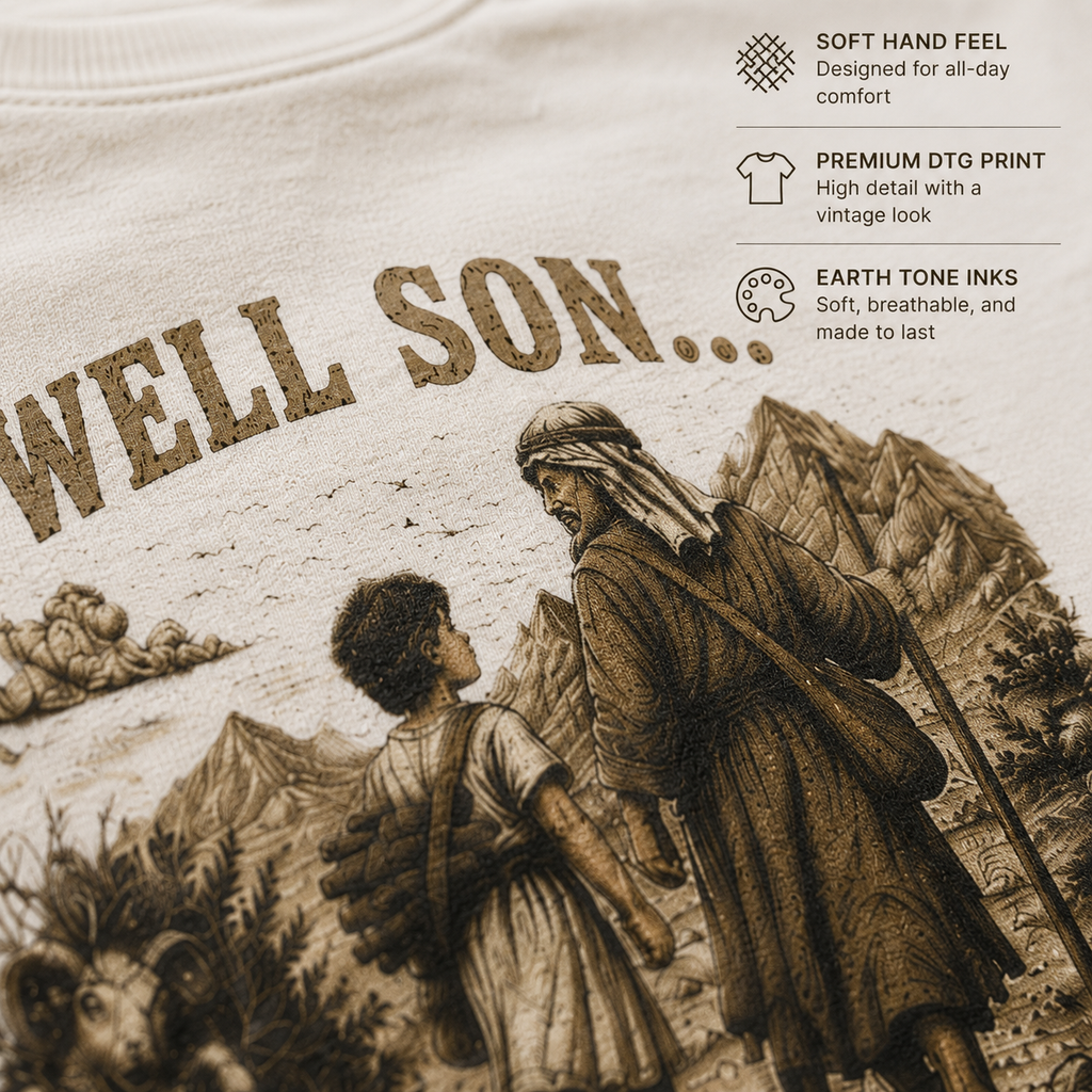 Well Son... Hopefully He Provides the Lamb | Genesis 22:8 Christian T-Shirt | Faith-Based Graphic Tee
