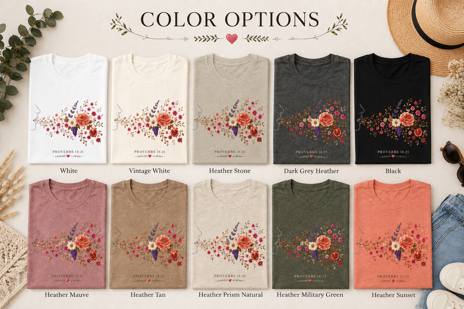 Speaking Out of the Abundance of My Heart | Proverbs 18:21 Christian T-Shirt