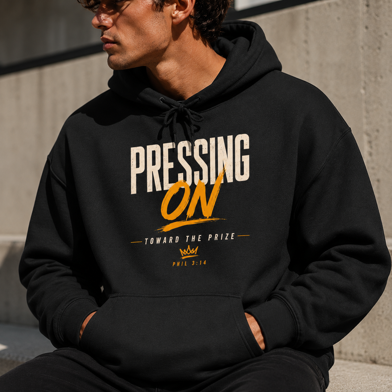 Pressing On Toward the Prize Hoodie | Philippians 3:14 | Christian Hoodie