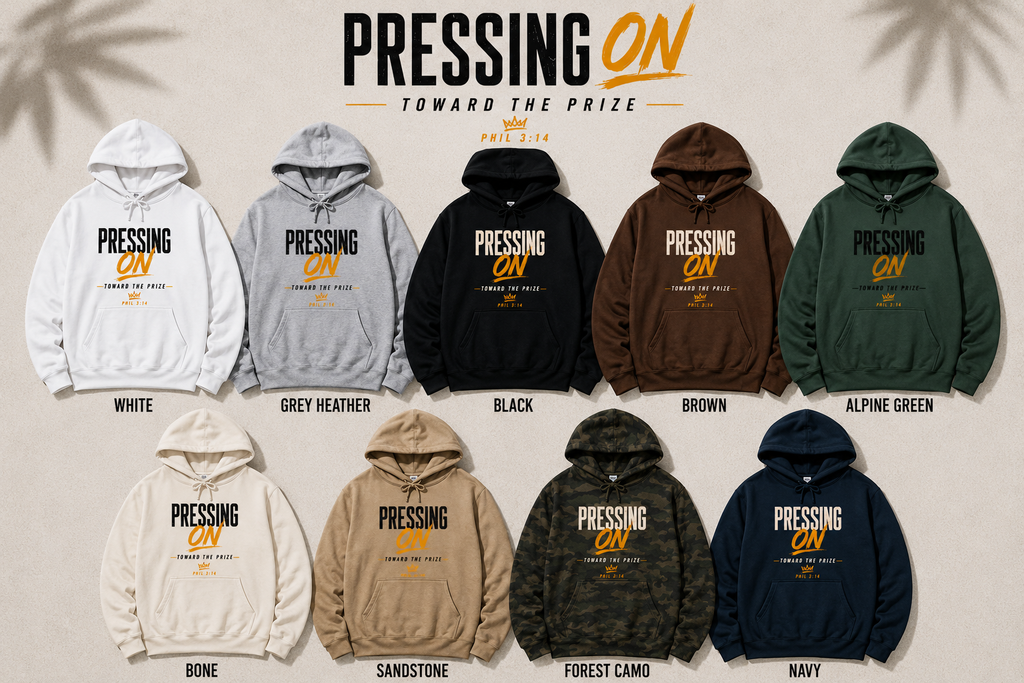 Pressing On Toward the Prize Hoodie | Philippians 3:14 | Christian Hoodie