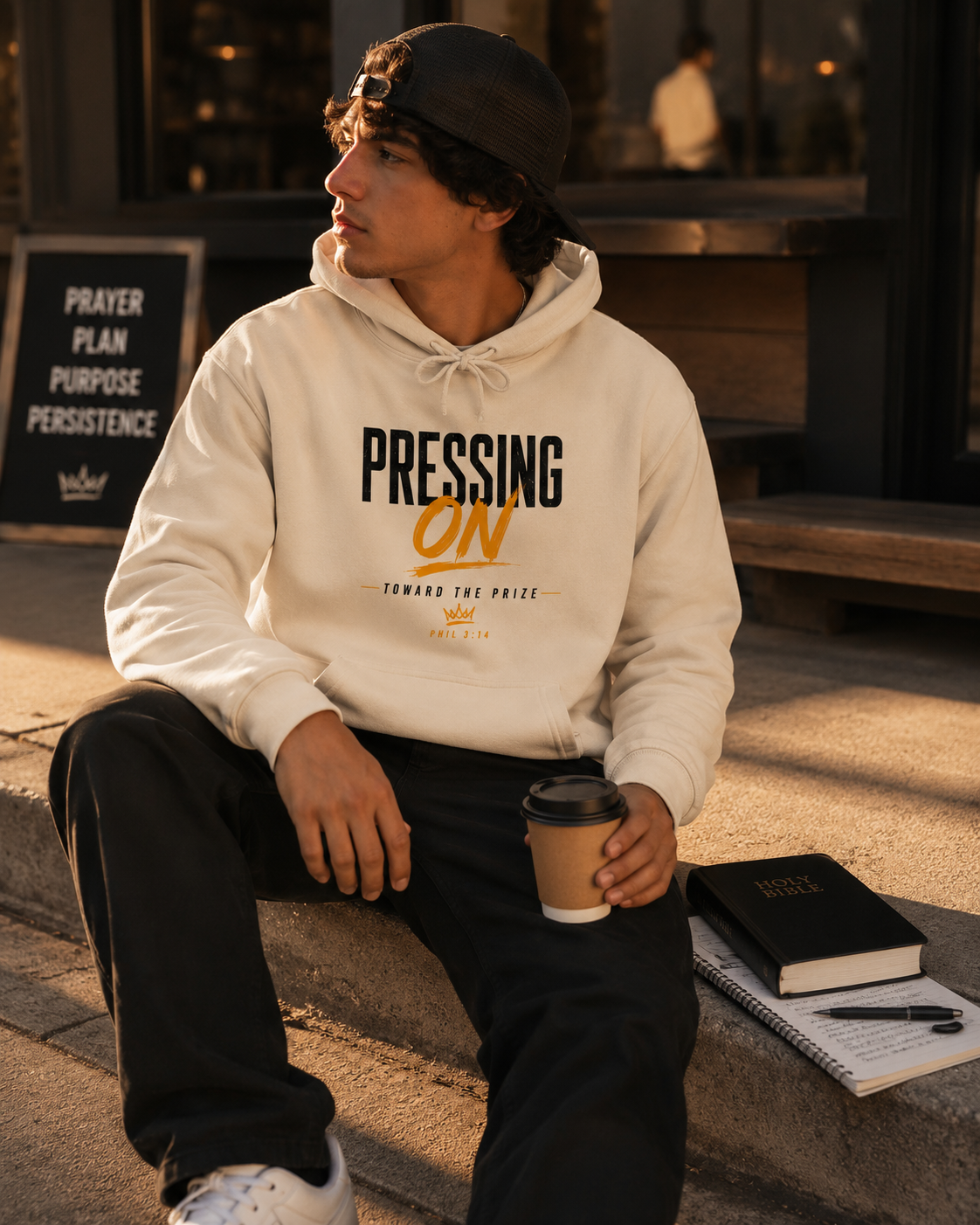 Pressing On Toward the Prize Hoodie | Philippians 3:14 | Christian Hoodie