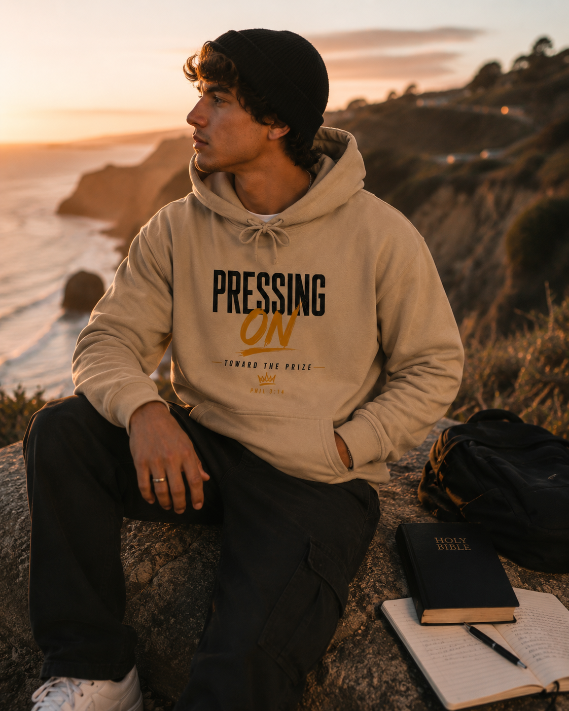 Pressing On Toward the Prize Hoodie | Philippians 3:14 | Christian Hoodie