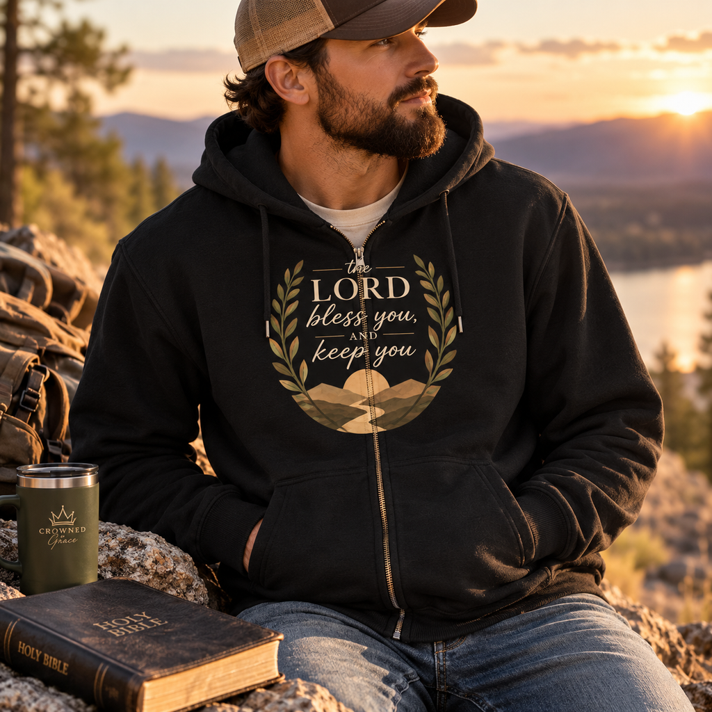 The Lord Bless You & Keep You Zip Hoodie | Numbers 6:24–26