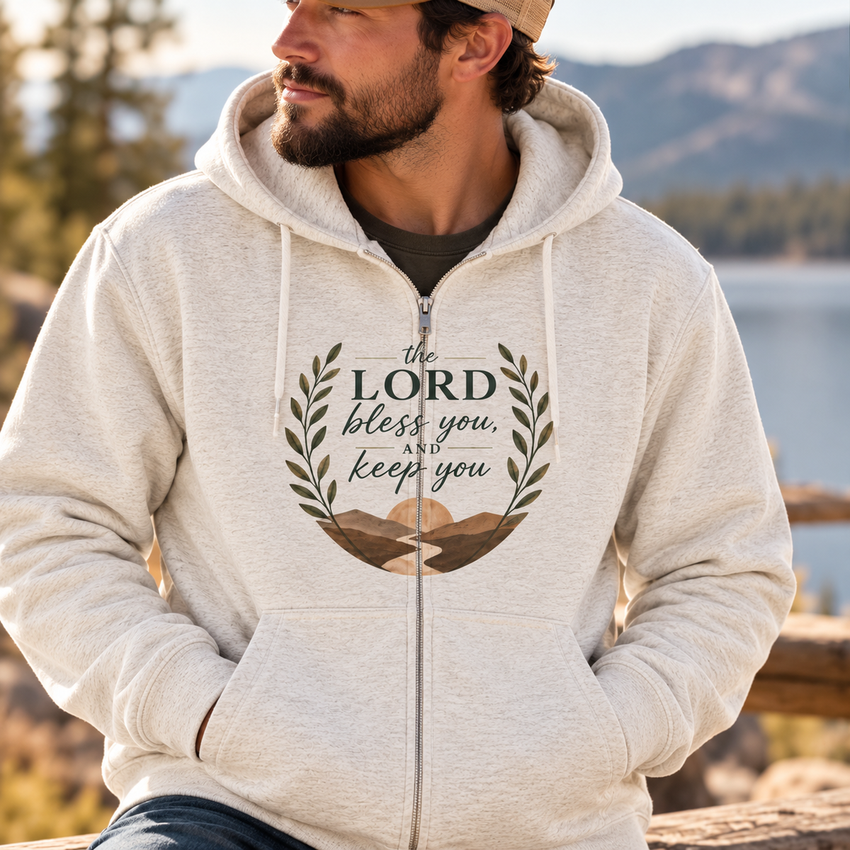 The Lord Bless You & Keep You Zip Hoodie | Numbers 6:24–26